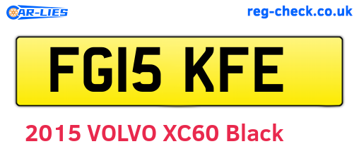FG15KFE are the vehicle registration plates.