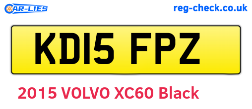 KD15FPZ are the vehicle registration plates.