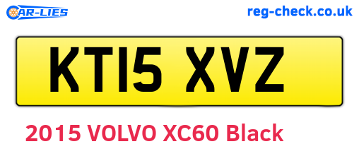 KT15XVZ are the vehicle registration plates.