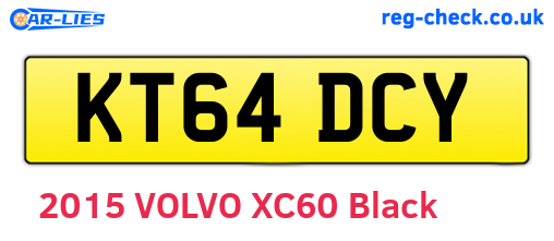 KT64DCY are the vehicle registration plates.