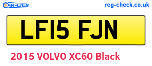 LF15FJN are the vehicle registration plates.