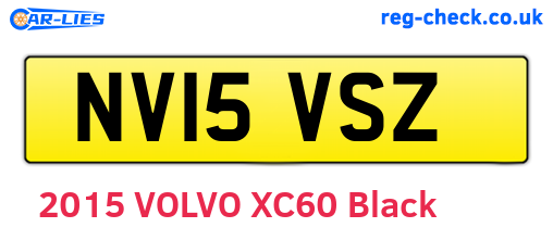 NV15VSZ are the vehicle registration plates.
