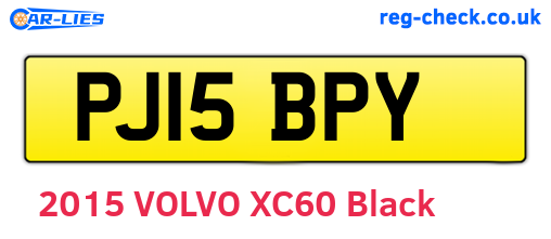 PJ15BPY are the vehicle registration plates.