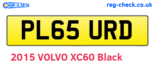 PL65URD are the vehicle registration plates.