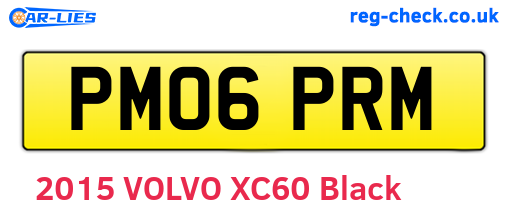 PM06PRM are the vehicle registration plates.