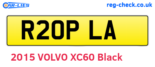R20PLA are the vehicle registration plates.