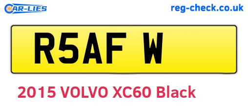 R5AFW are the vehicle registration plates.