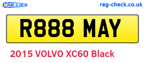 R888MAY are the vehicle registration plates.