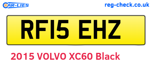 RF15EHZ are the vehicle registration plates.