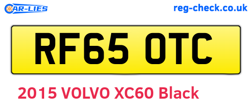 RF65OTC are the vehicle registration plates.