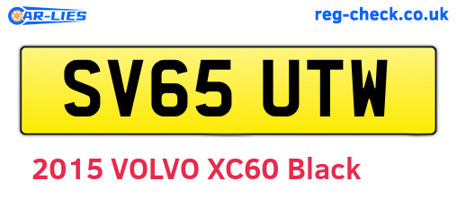 SV65UTW are the vehicle registration plates.