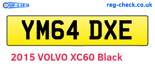YM64DXE are the vehicle registration plates.