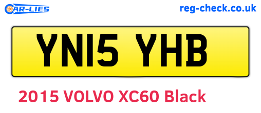 YN15YHB are the vehicle registration plates.