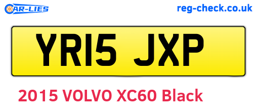 YR15JXP are the vehicle registration plates.