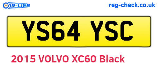 YS64YSC are the vehicle registration plates.