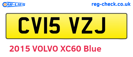CV15VZJ are the vehicle registration plates.