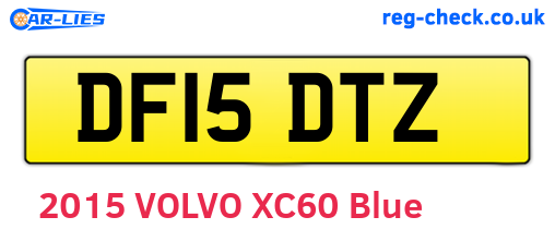 DF15DTZ are the vehicle registration plates.