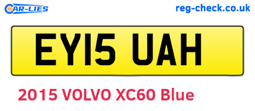 EY15UAH are the vehicle registration plates.