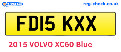 FD15KXX are the vehicle registration plates.
