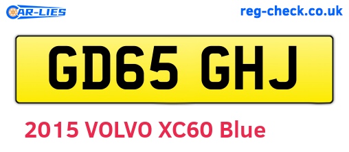 GD65GHJ are the vehicle registration plates.
