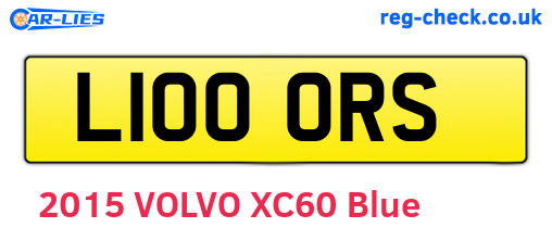 L100ORS are the vehicle registration plates.