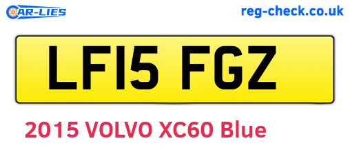 LF15FGZ are the vehicle registration plates.