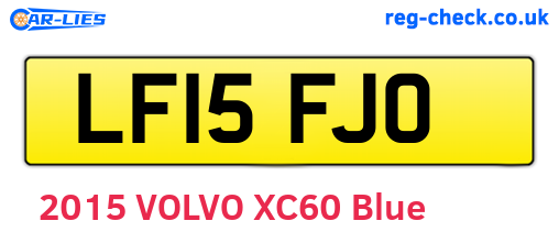 LF15FJO are the vehicle registration plates.