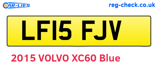 LF15FJV are the vehicle registration plates.