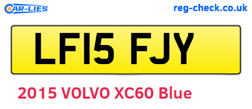 LF15FJY are the vehicle registration plates.