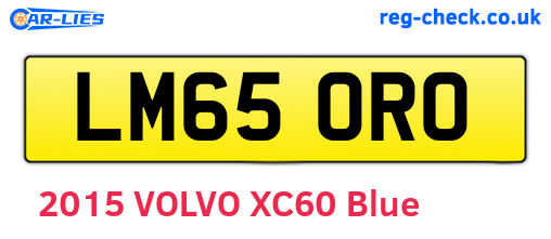 LM65ORO are the vehicle registration plates.