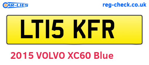 LT15KFR are the vehicle registration plates.