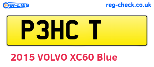 P3HCT are the vehicle registration plates.