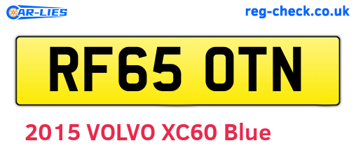 RF65OTN are the vehicle registration plates.