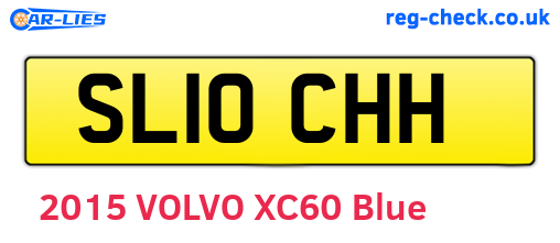 SL10CHH are the vehicle registration plates.
