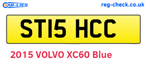 ST15HCC are the vehicle registration plates.