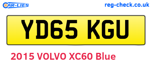 YD65KGU are the vehicle registration plates.