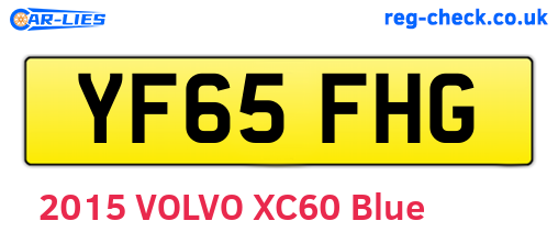 YF65FHG are the vehicle registration plates.