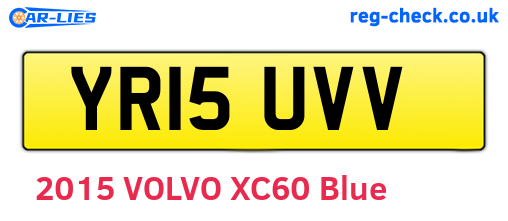 YR15UVV are the vehicle registration plates.