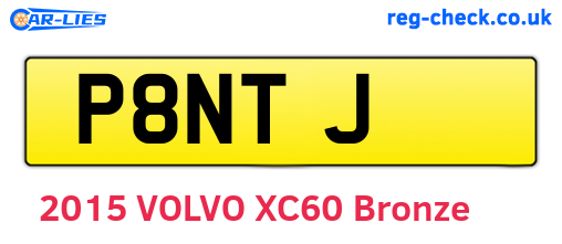 P8NTJ are the vehicle registration plates.