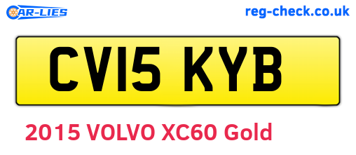 CV15KYB are the vehicle registration plates.