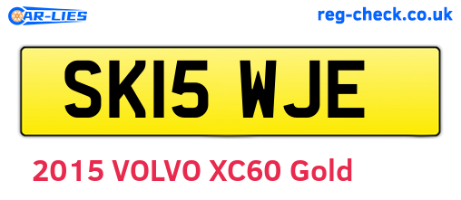 SK15WJE are the vehicle registration plates.