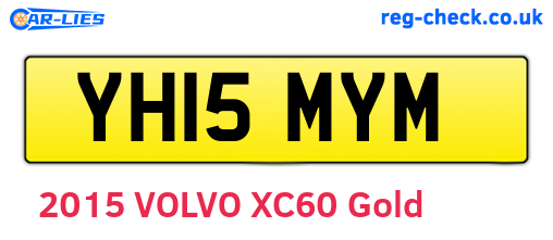 YH15MYM are the vehicle registration plates.