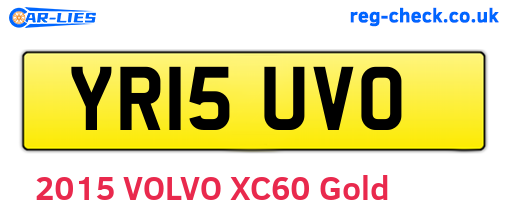 YR15UVO are the vehicle registration plates.