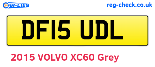 DF15UDL are the vehicle registration plates.