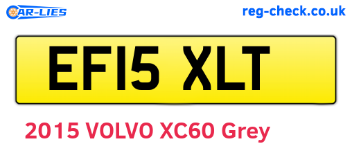 EF15XLT are the vehicle registration plates.