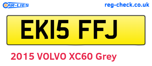EK15FFJ are the vehicle registration plates.
