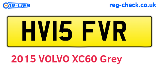 HV15FVR are the vehicle registration plates.