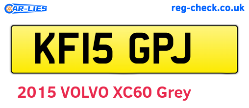 KF15GPJ are the vehicle registration plates.