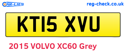 KT15XVU are the vehicle registration plates.