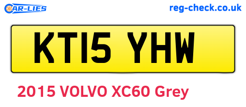 KT15YHW are the vehicle registration plates.